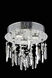 Galaxy 3 Light 13 inch Silver and Clear Mirror Flush Mount Ceiling Light in Royal Cut