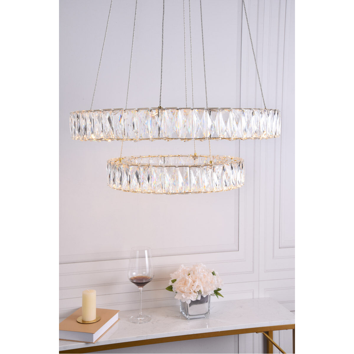 Monroe LED 23.6 inch Gold Pendant Ceiling Light