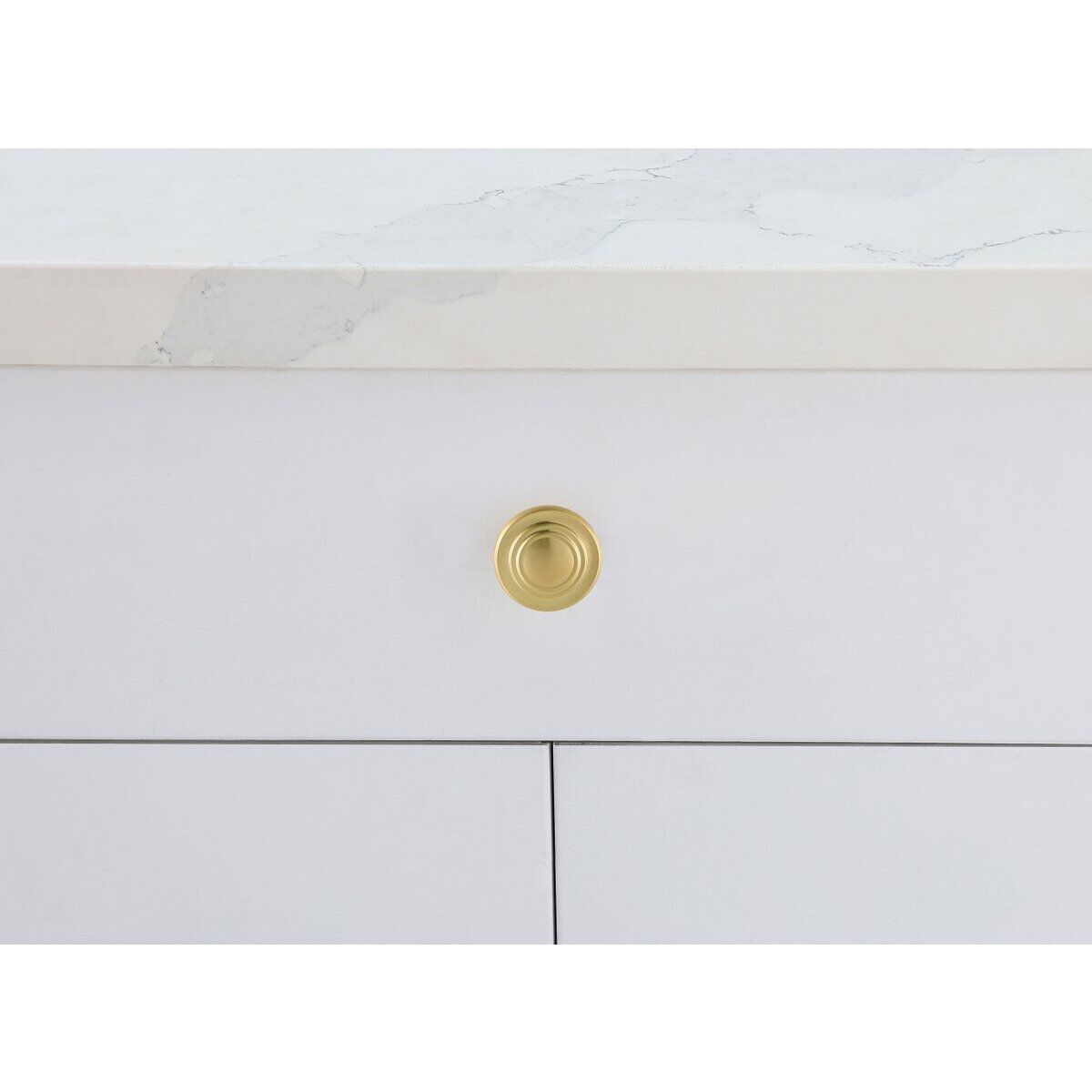 Minu Brushed Gold Hardware Cabinet Knob, Set of 10