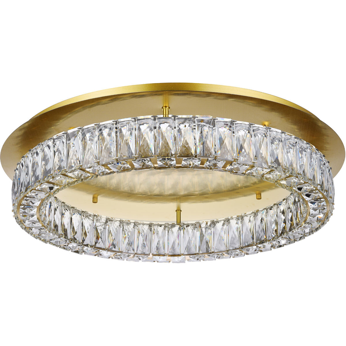 Monroe 26 inch Gold Flush Mount Ceiling Light