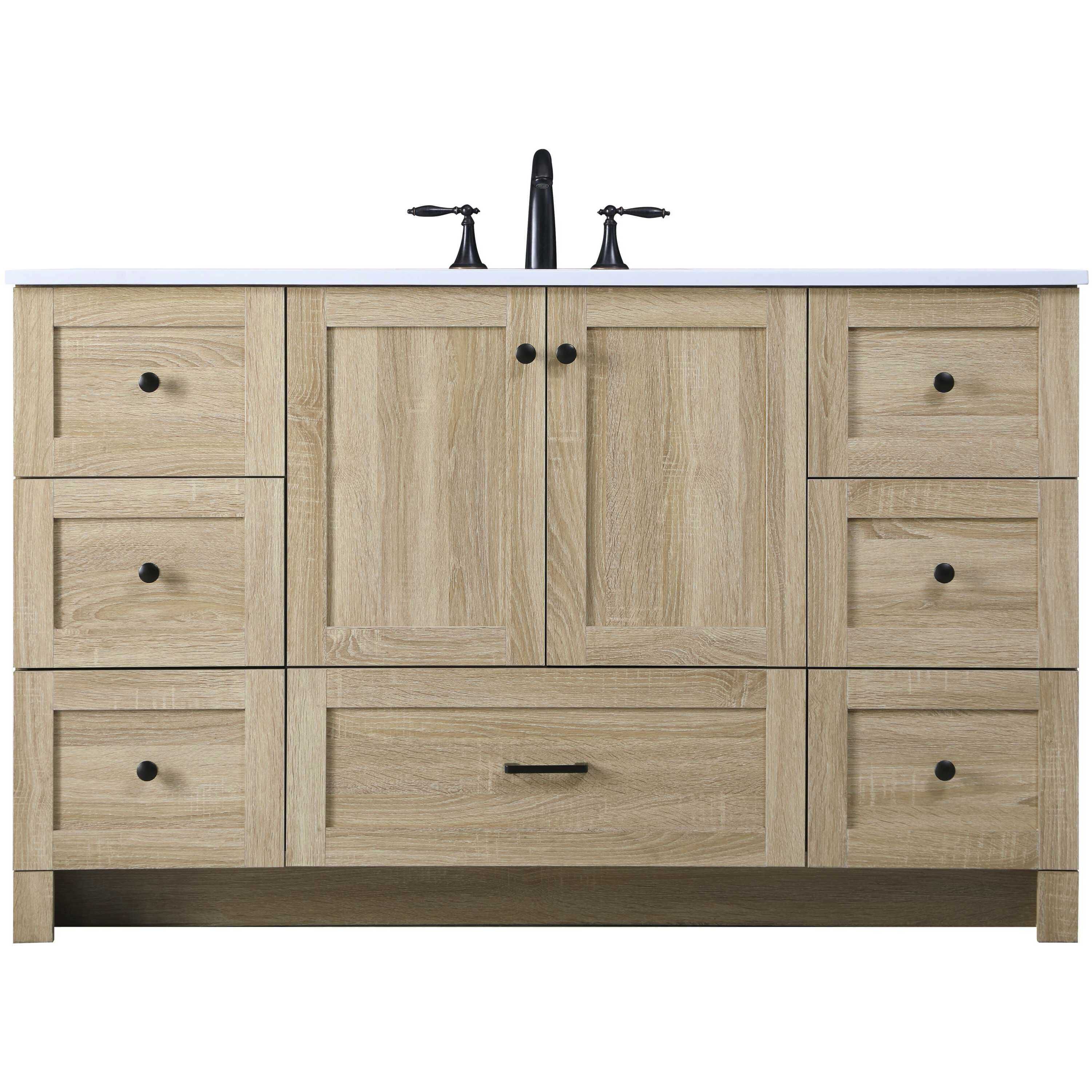 Soma 54 X 34 inch Mango Wood Bathroom Vanity Cabinet