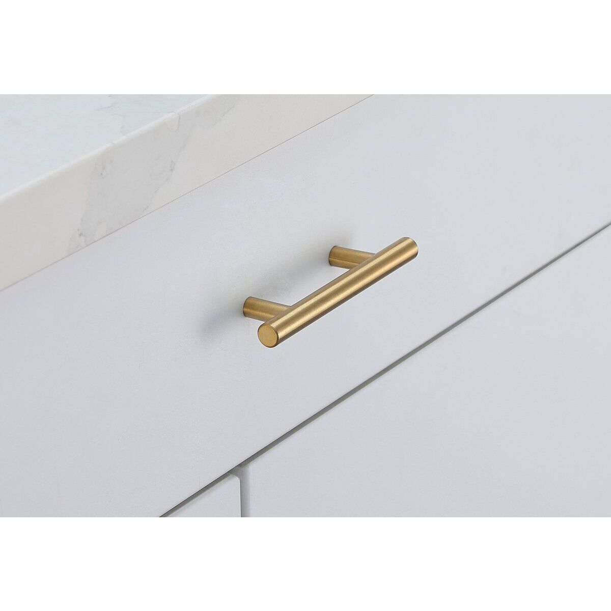 Quinn Brass Hardware Drawer Pull, Set of 10