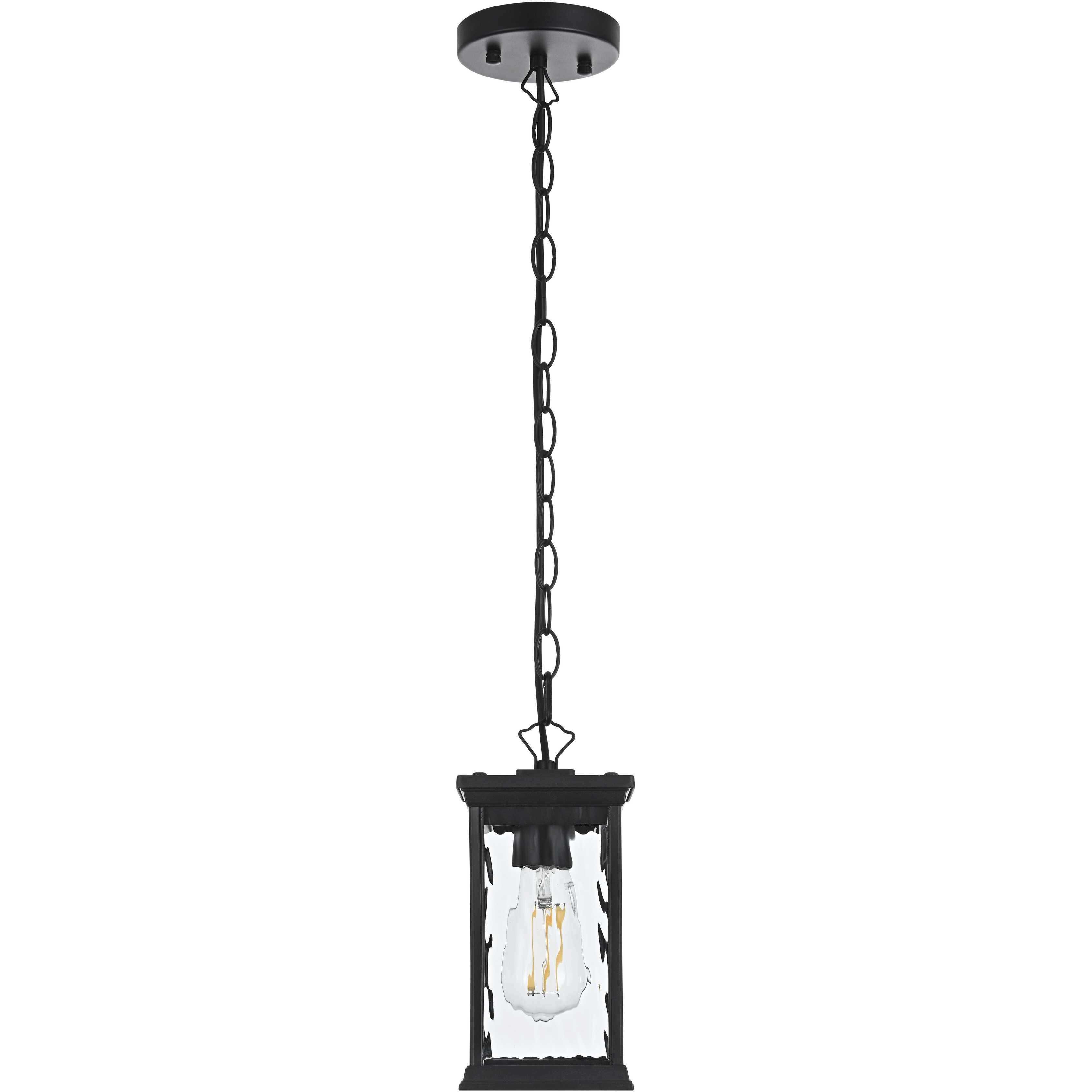 Mascher 1 Light 5 inch Black Outdoor Pendant
