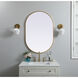 Asha 40 X 27 inch Brass Mirror in 27 x 40