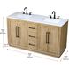 Chase 60 X 34 inch Linen Oak Bathroom Vanity Cabinet