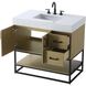 Caroline 36 X 34 inch Honey Brown Bathroom Vanity Cabinet