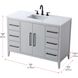 Millie 48 X 35 inch Grey Bathroom Vanity Cabinet