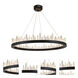 Malta LED 31.5 inch Satin Dark Grey Chandelier Ceiling Light, Urban Classic