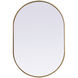 Asha 40 X 27 inch Brass Mirror in 27 x 40