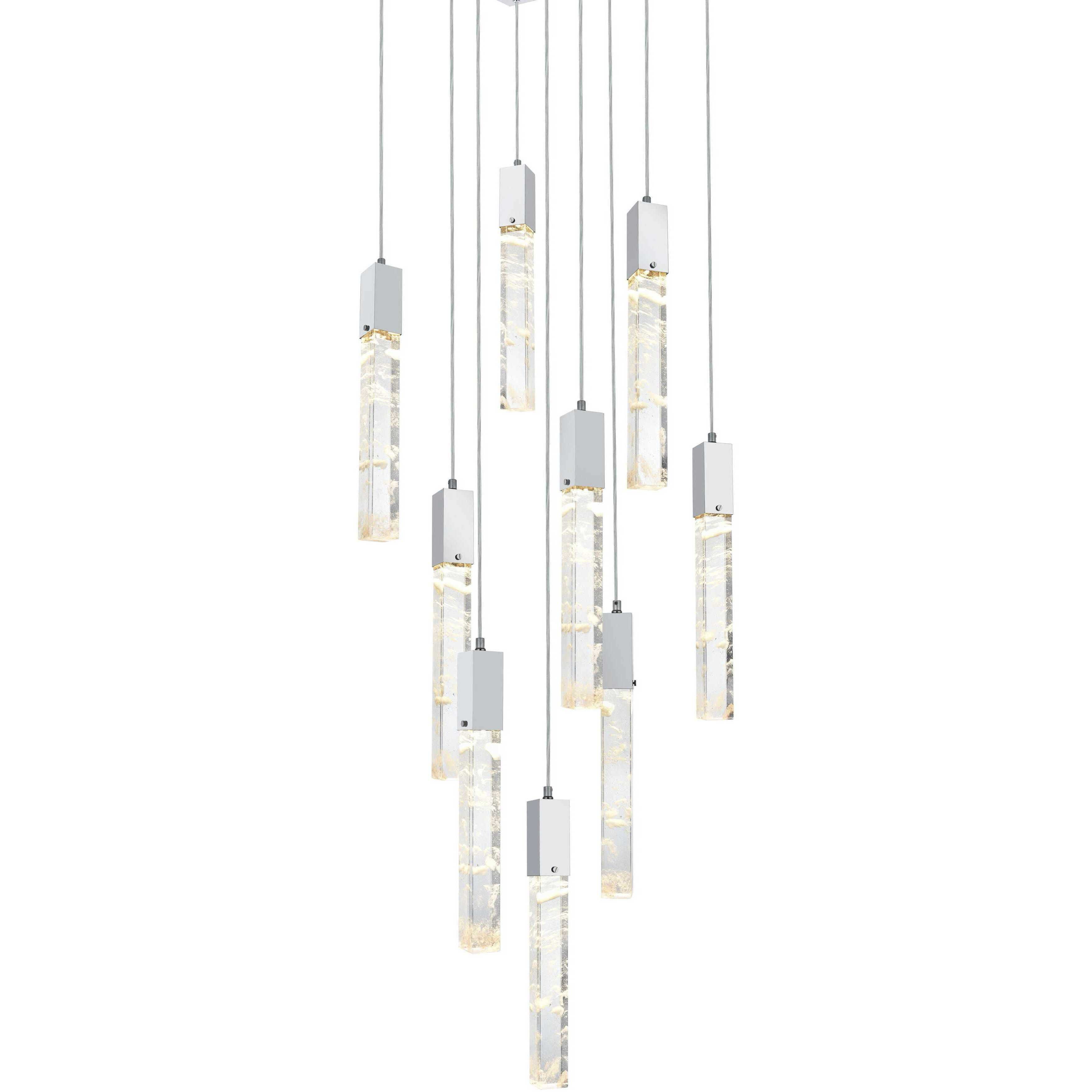 Aurora 9 Light 20 inch Chrome Pendant Ceiling Light