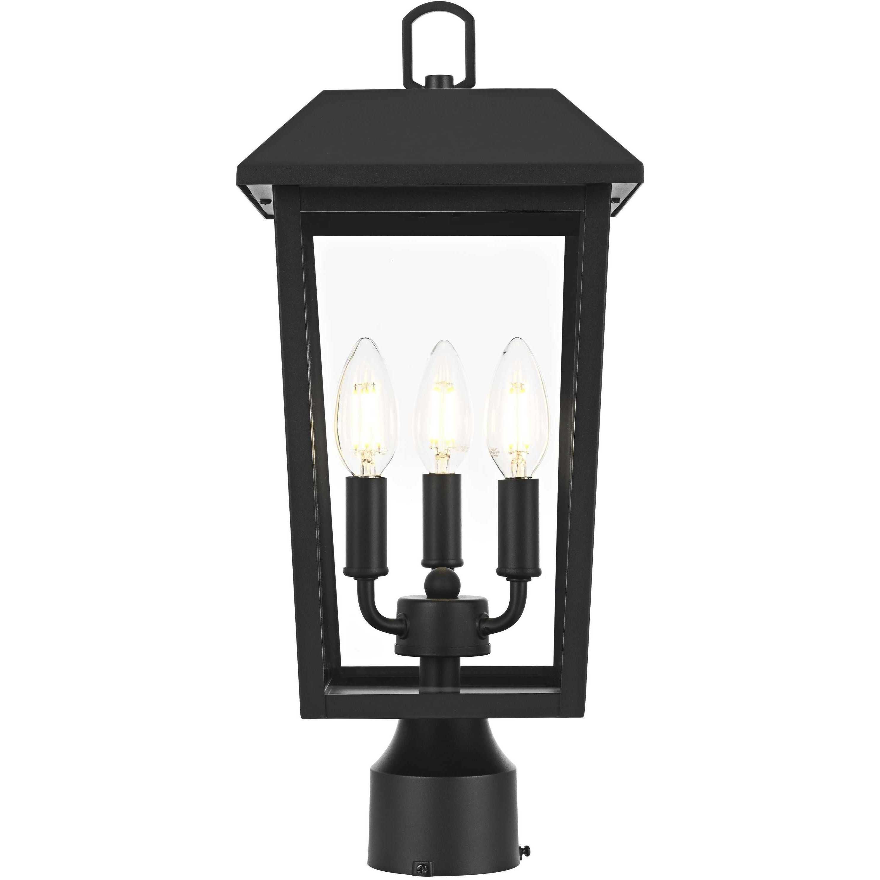Riggs 3 Light 18 inch Black Outdoor Post Light
