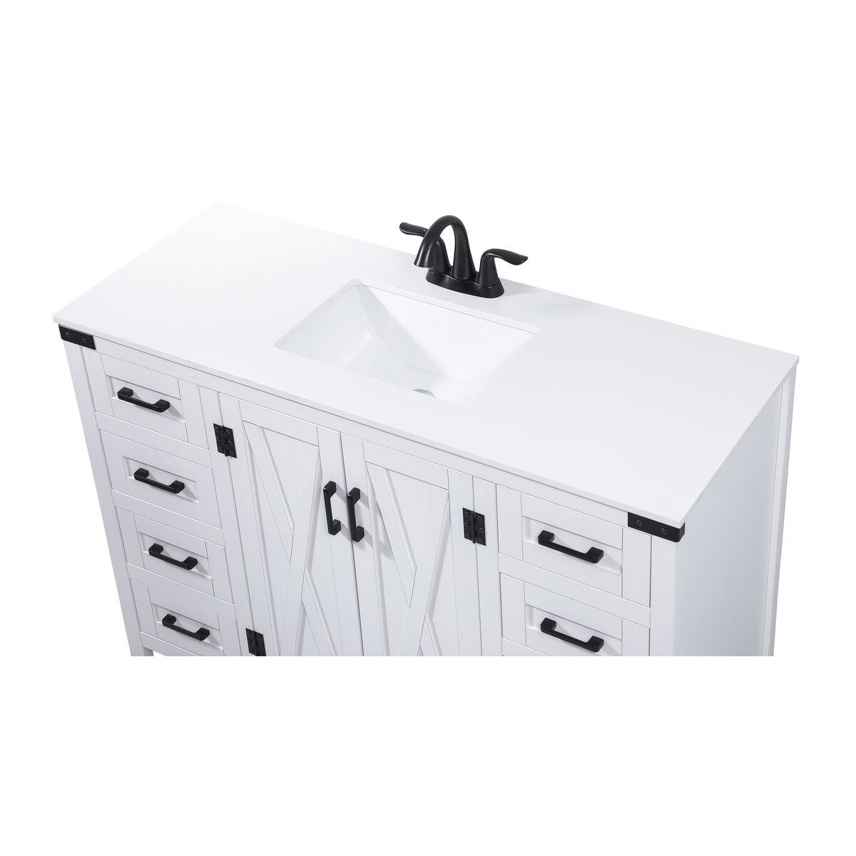 Grant 48 X 19 X 34 inch White Vanity Sink Set in Not Included