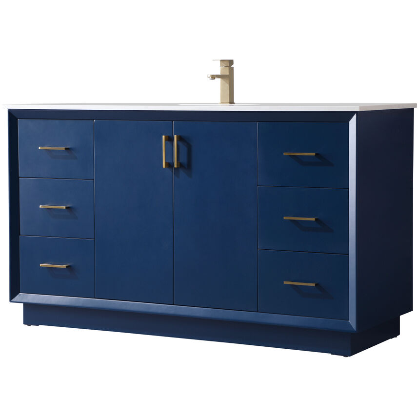 Hayes 60 X 22 X 35 inch Blue Vanity Sink Set