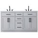 Alden 60 X 35 inch Grey Bathroom Vanity Cabinet