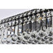 Maxime 6 Light 16 inch Black and Clear Flush Mount Ceiling Light in Royal Cut