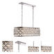 Madison 6 Light 40 inch Polished Nickel Island Pendant Ceiling Light in Clear, Urban Classic