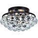 Corona 4 Light 14 inch Black and Clear Flush Mount Ceiling Light