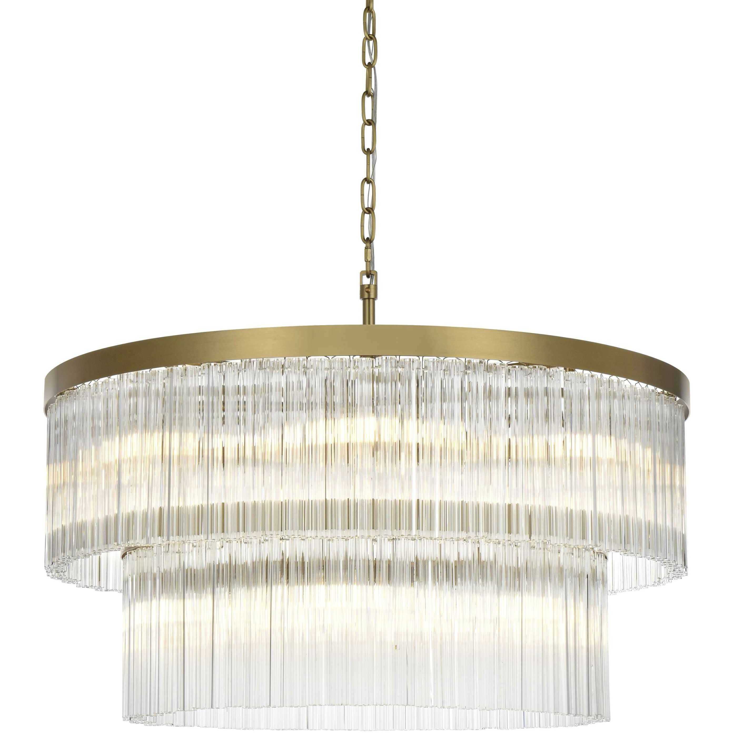 Harlow 14 Light 32 inch Satin Gold Chandelier Ceiling Light