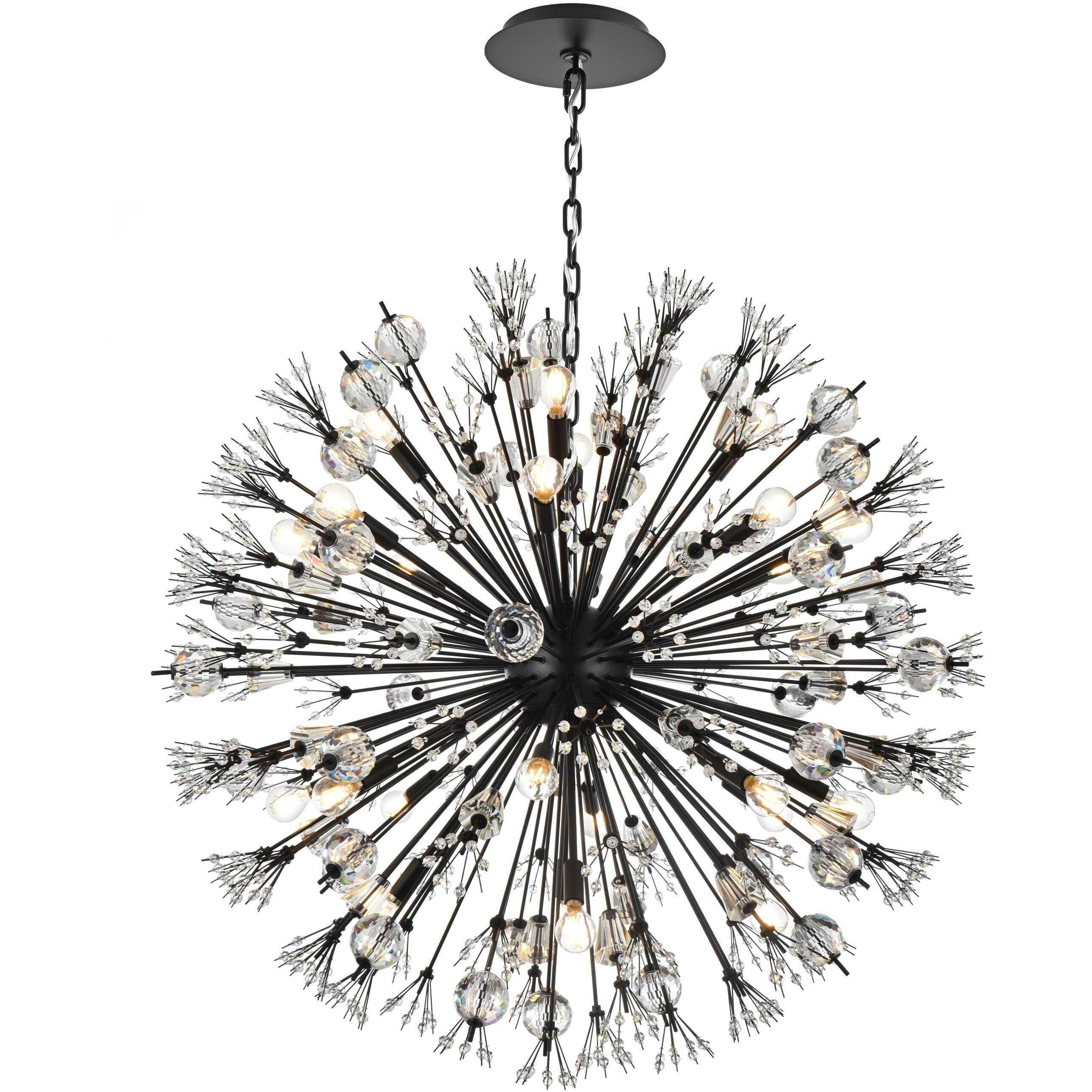Vera 24 Light 38 inch Black Pendant Ceiling Light