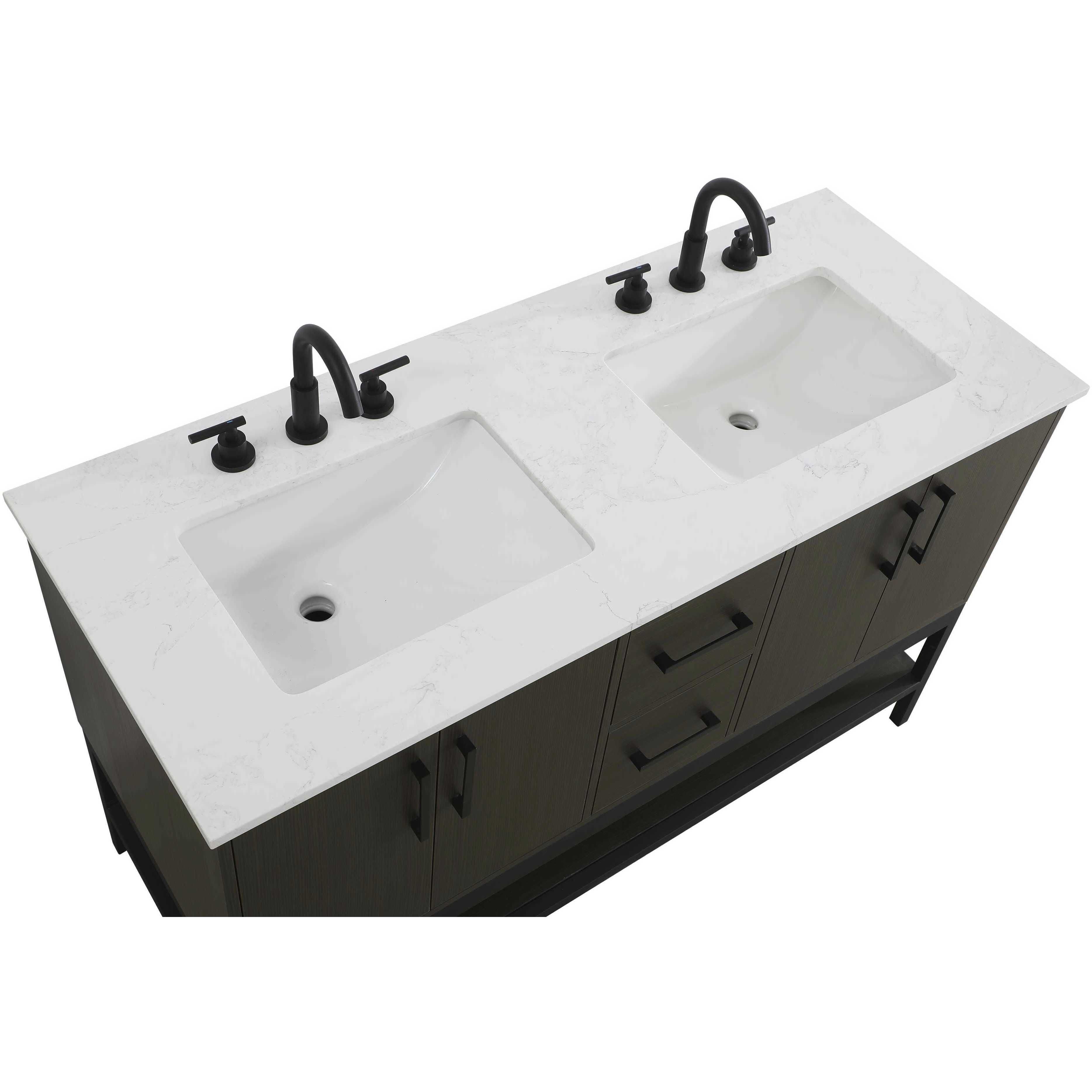 Lennox 54 X 34 inch Mocha Brown Bathroom Vanity Cabinet