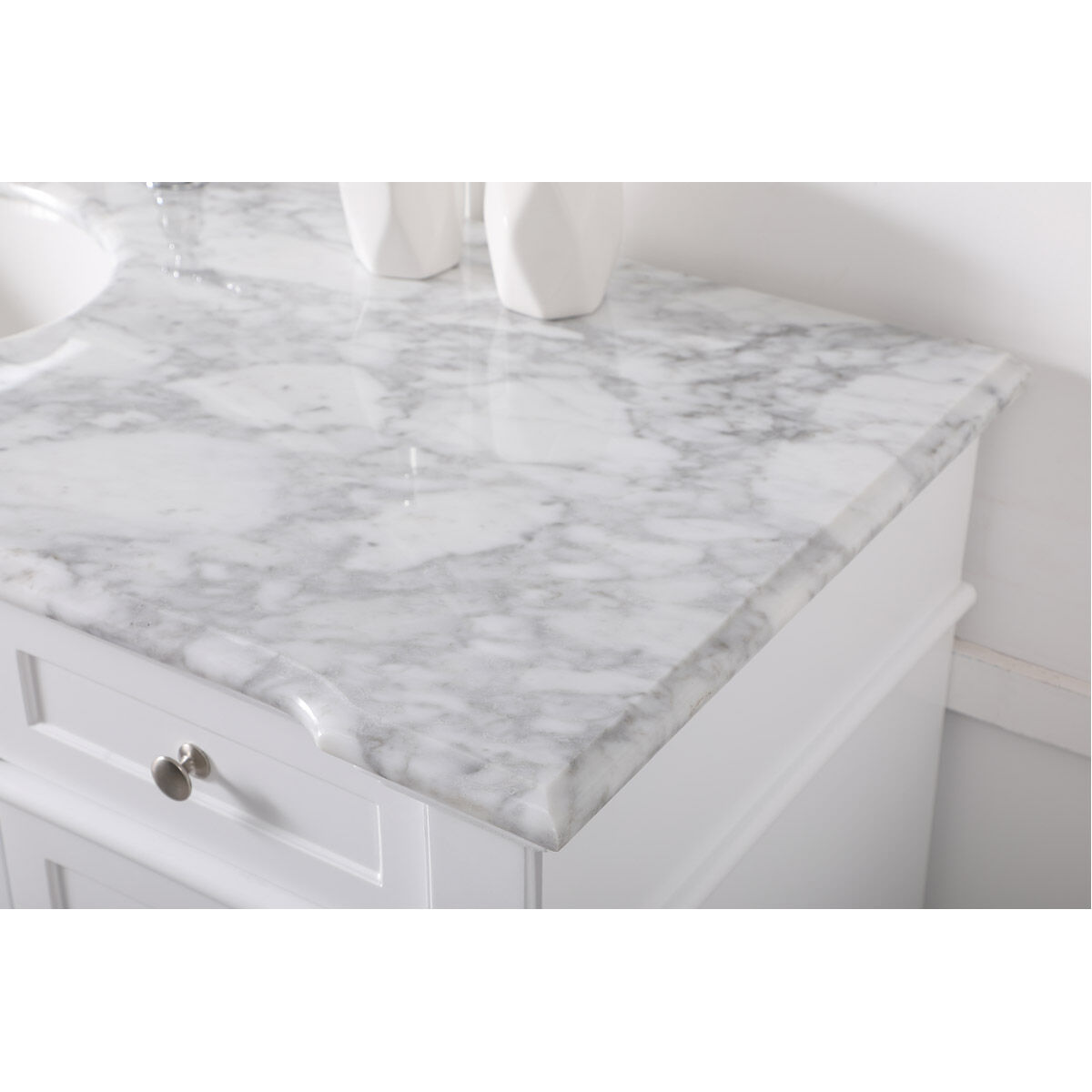 Wesley 60 X 22 X 35 inch White Vanity Sink Set