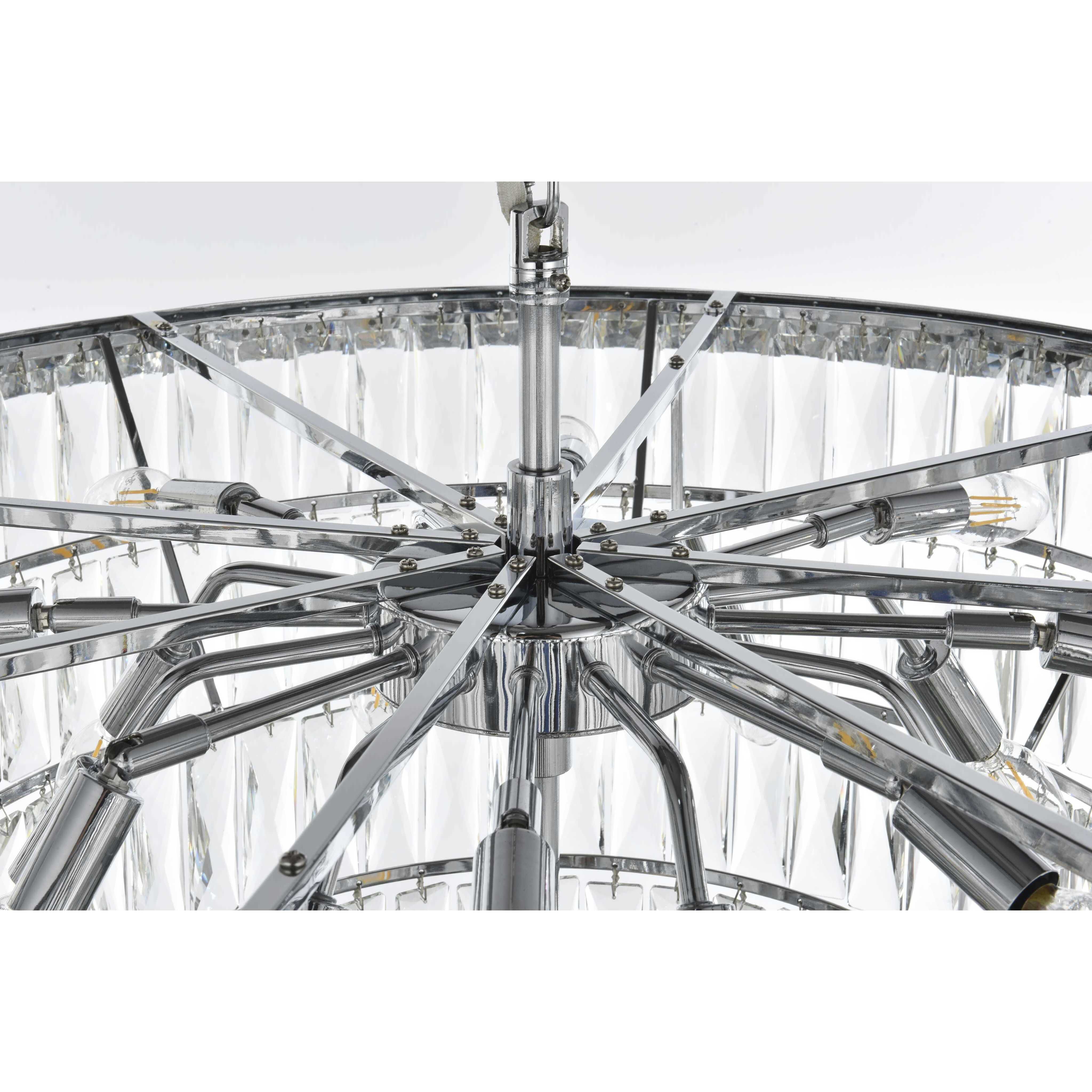 Josephine 25 Light 32 inch Chrome Chandelier Ceiling Light