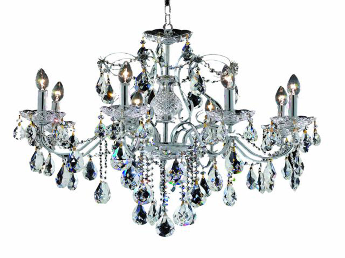 St. Francis 8 Light 26 inch Chrome Dining Chandelier Ceiling Light in Royal Cut