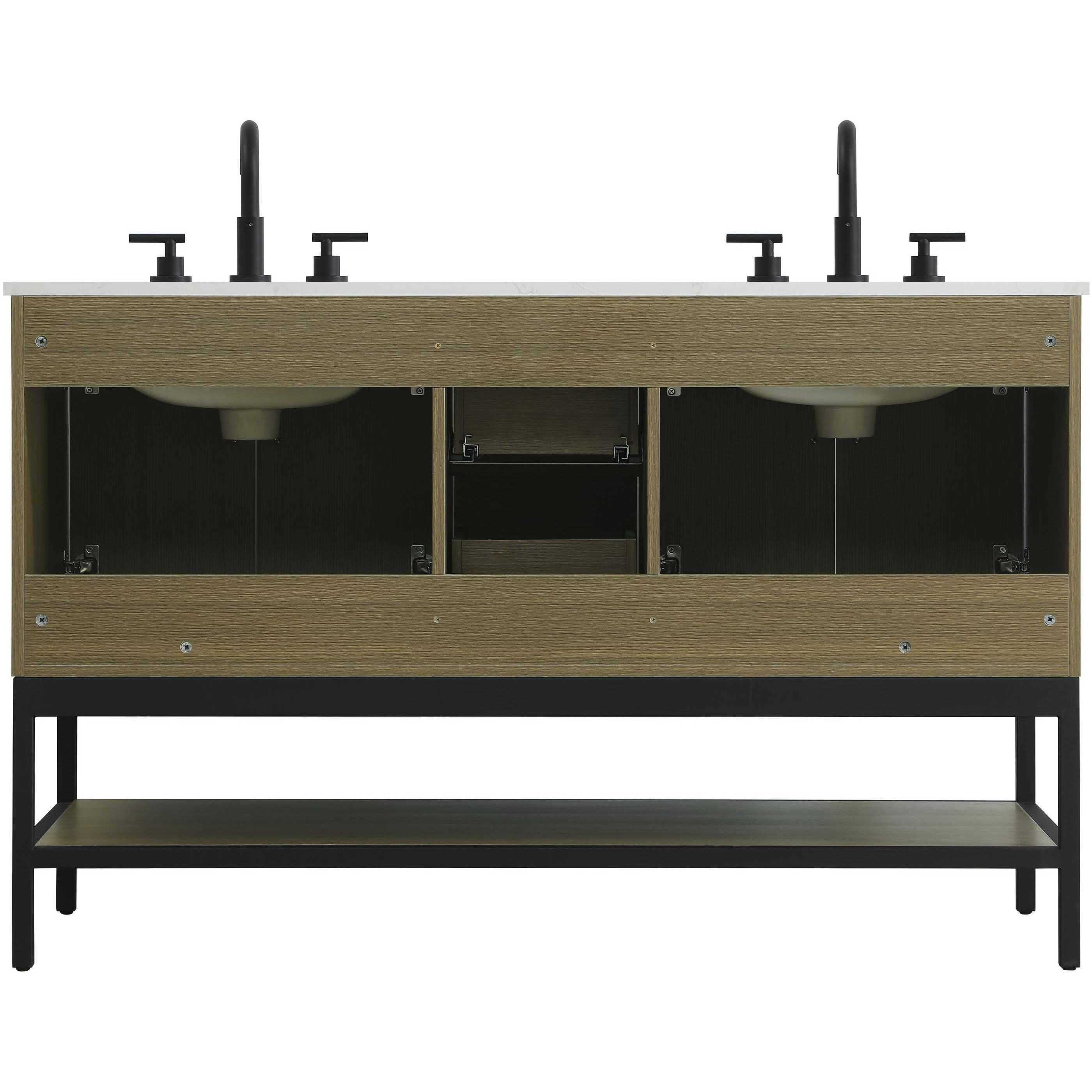 Lennox 54 X 34 inch Chestnut Brown Bathroom Vanity Cabinet