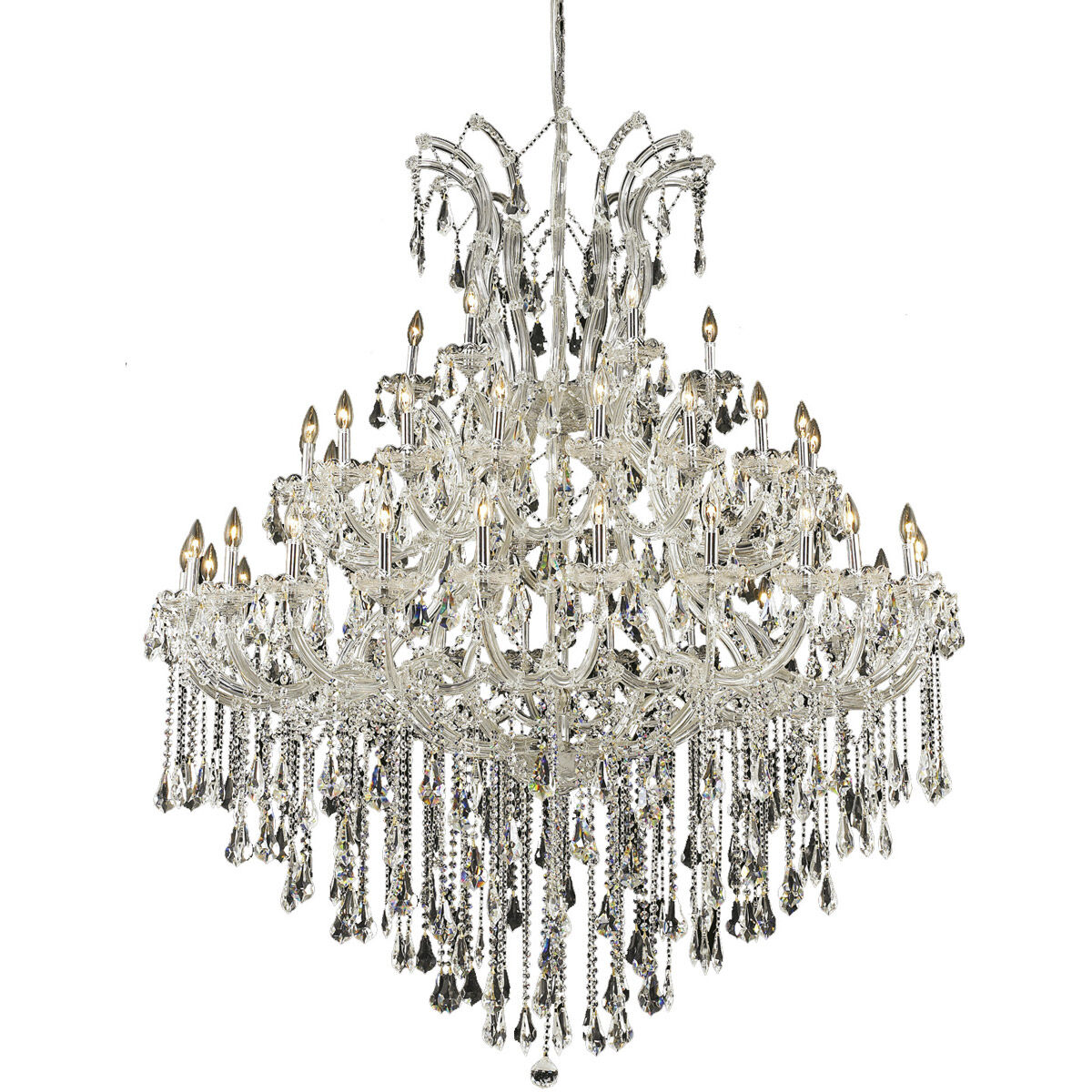 Maria Theresa 49 Light 60 inch Chrome Foyer Ceiling Light in Clear