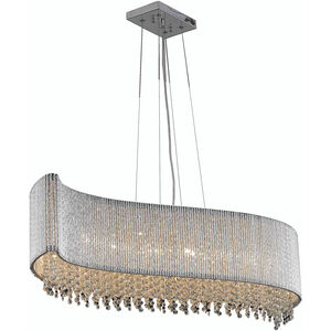 Influx 8 Light 14 inch Chrome Chandelier Ceiling Light in Royal Cut