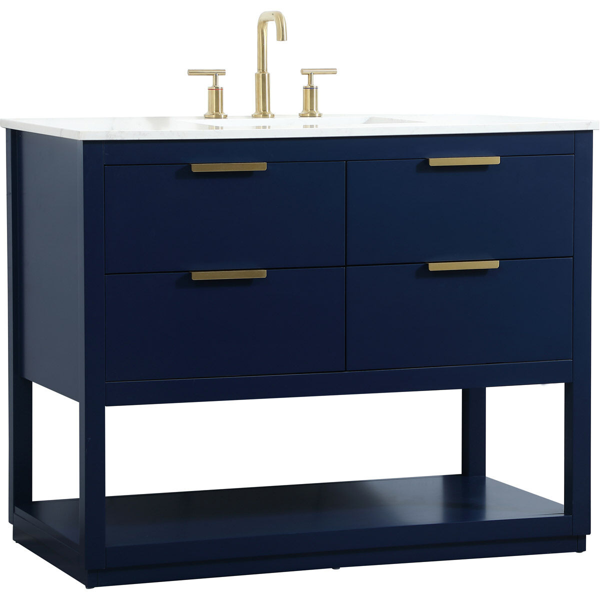 Larkin 42 X 22 X 34 inch Blue Vanity Sink Set