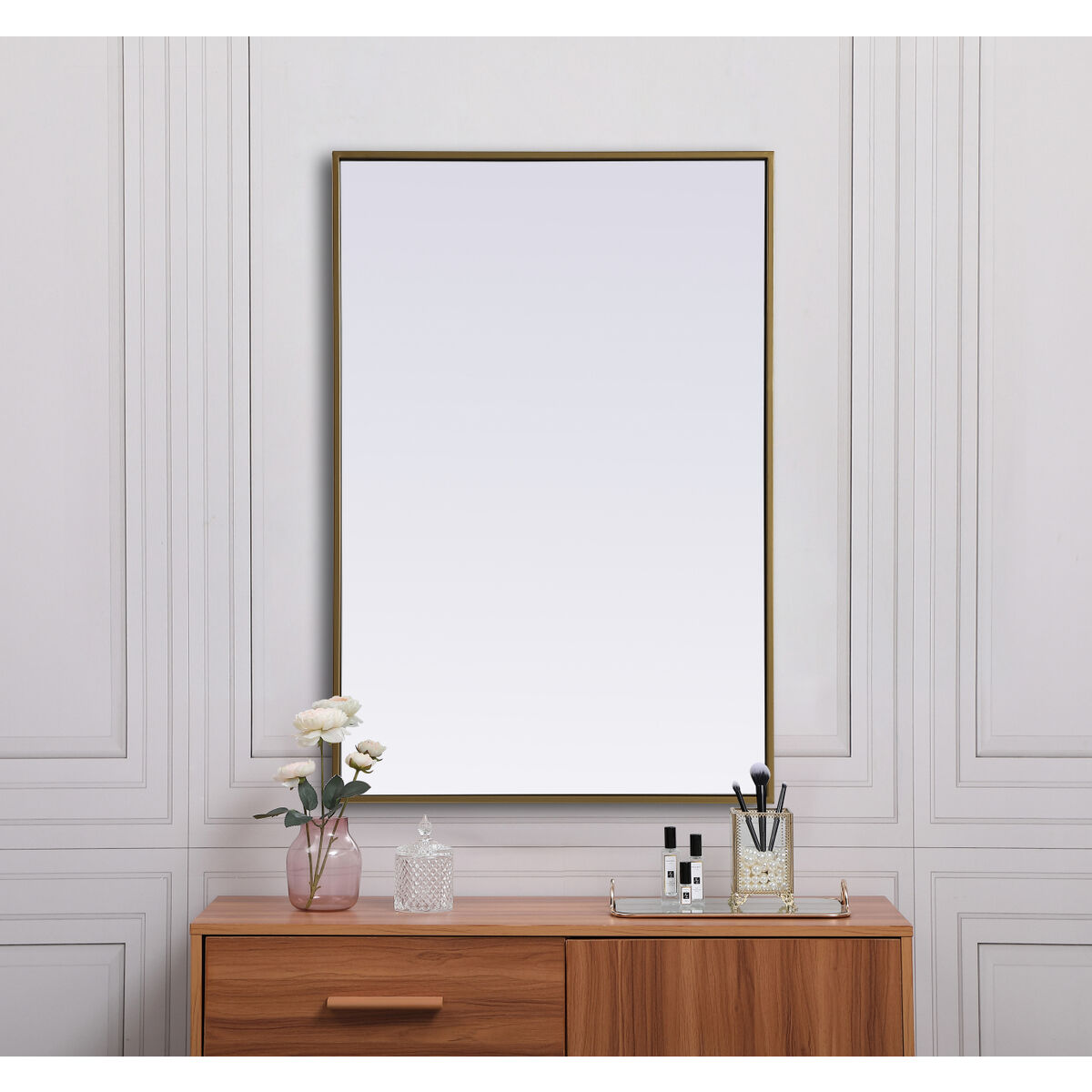Elegant Lighting MR42436S Eternity 36 X 24 inch Silver Mirror in 24 x 36