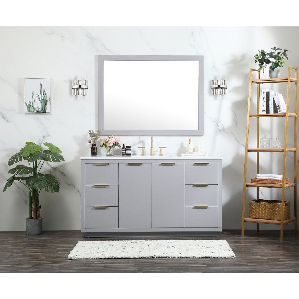 Serena 2 Light 8 inch Chrome Bath Sconce Wall Light 