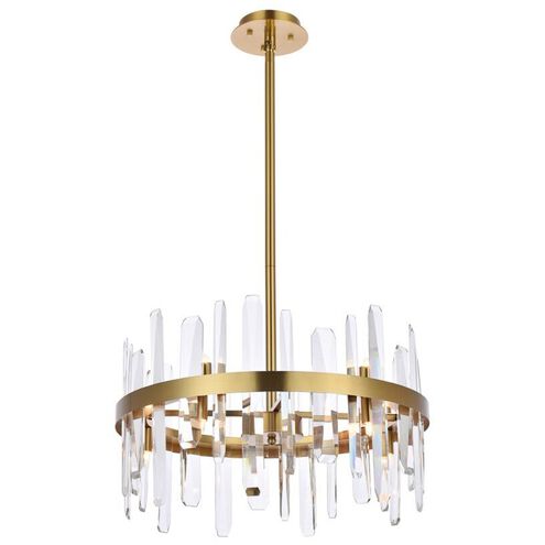 Serena 10 Light 20 inch Satin Gold Pendant Ceiling Light