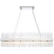 Dallas 28 Light 48 inch Chrome Linear Chandelier Ceiling Light