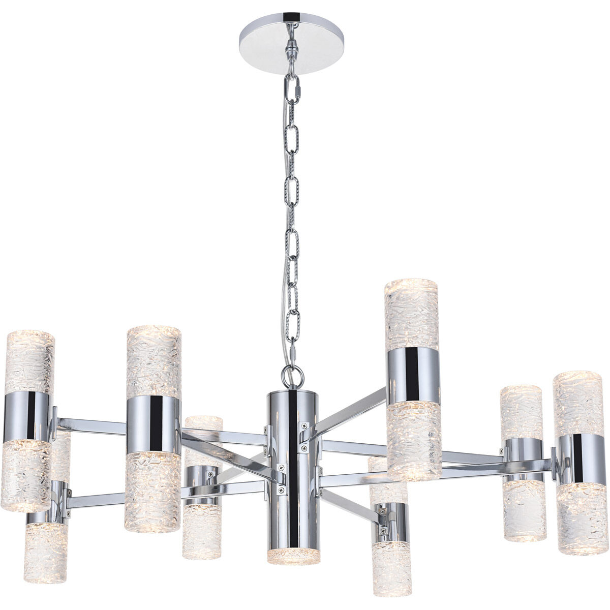 Vega LED 32 inch Chrome Pendant Ceiling Light