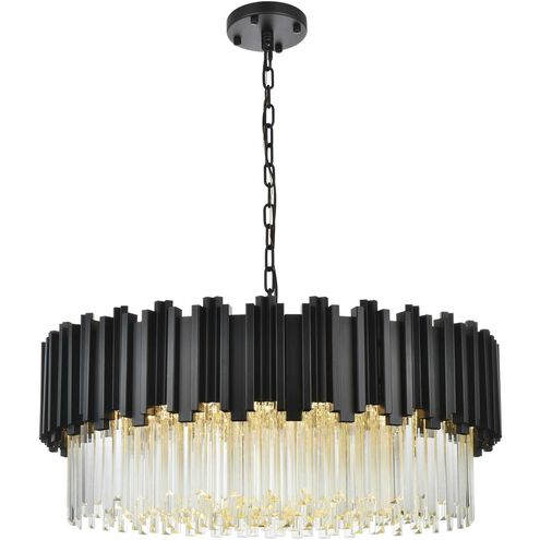 Willow 10 Light 32 inch Black Chandelier Ceiling Light