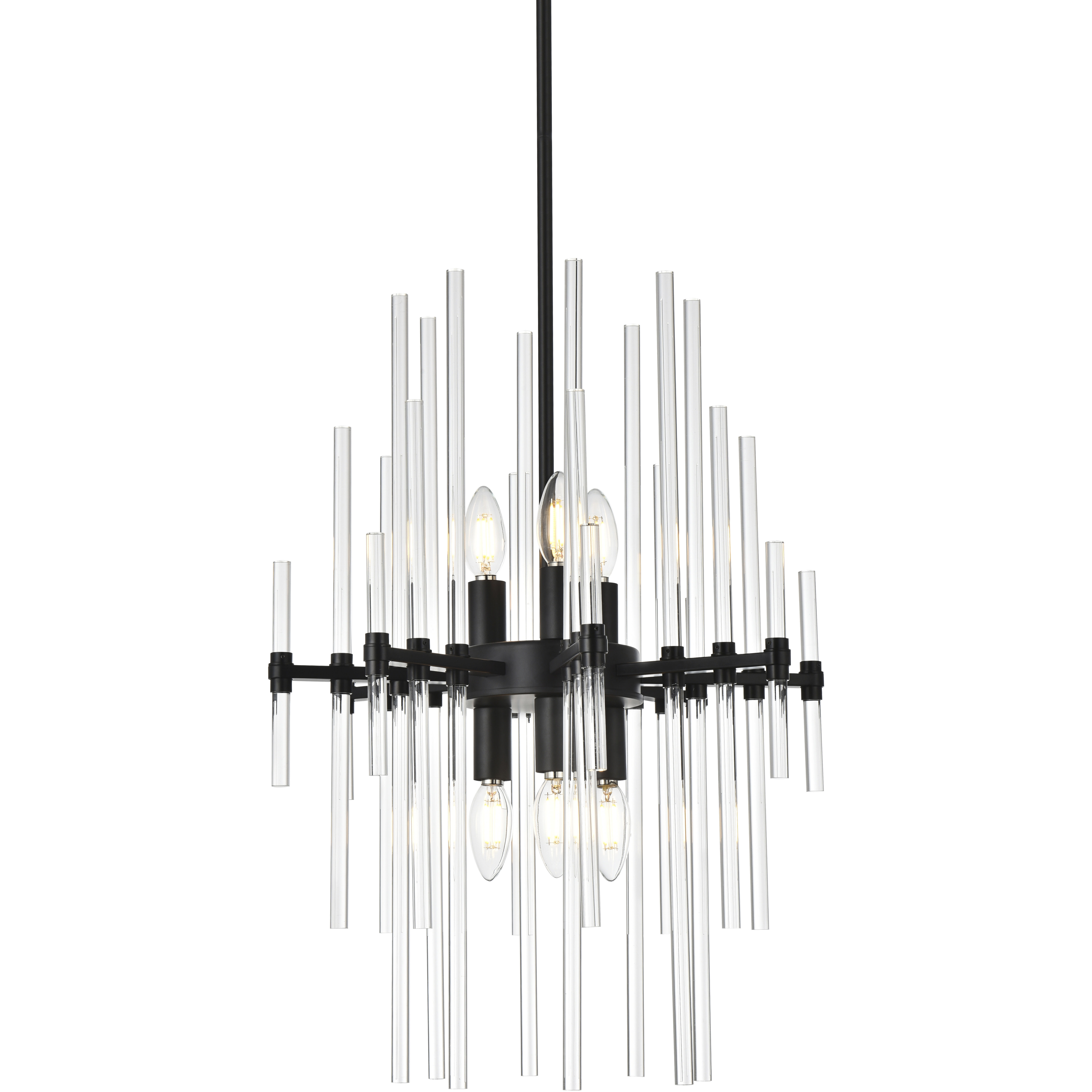 Sienna 6 Light 17 inch Black Pendant Ceiling Light