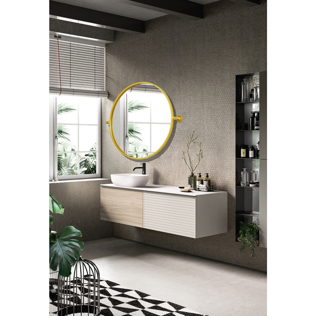 Everly 24 X 24 inch Gold Mirror