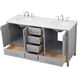 Irene 60 X 22 X 34 inch Gray Vanity Sink Set