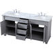 Wesley 72 X 22 X 35 inch Grey Vanity Sink Set