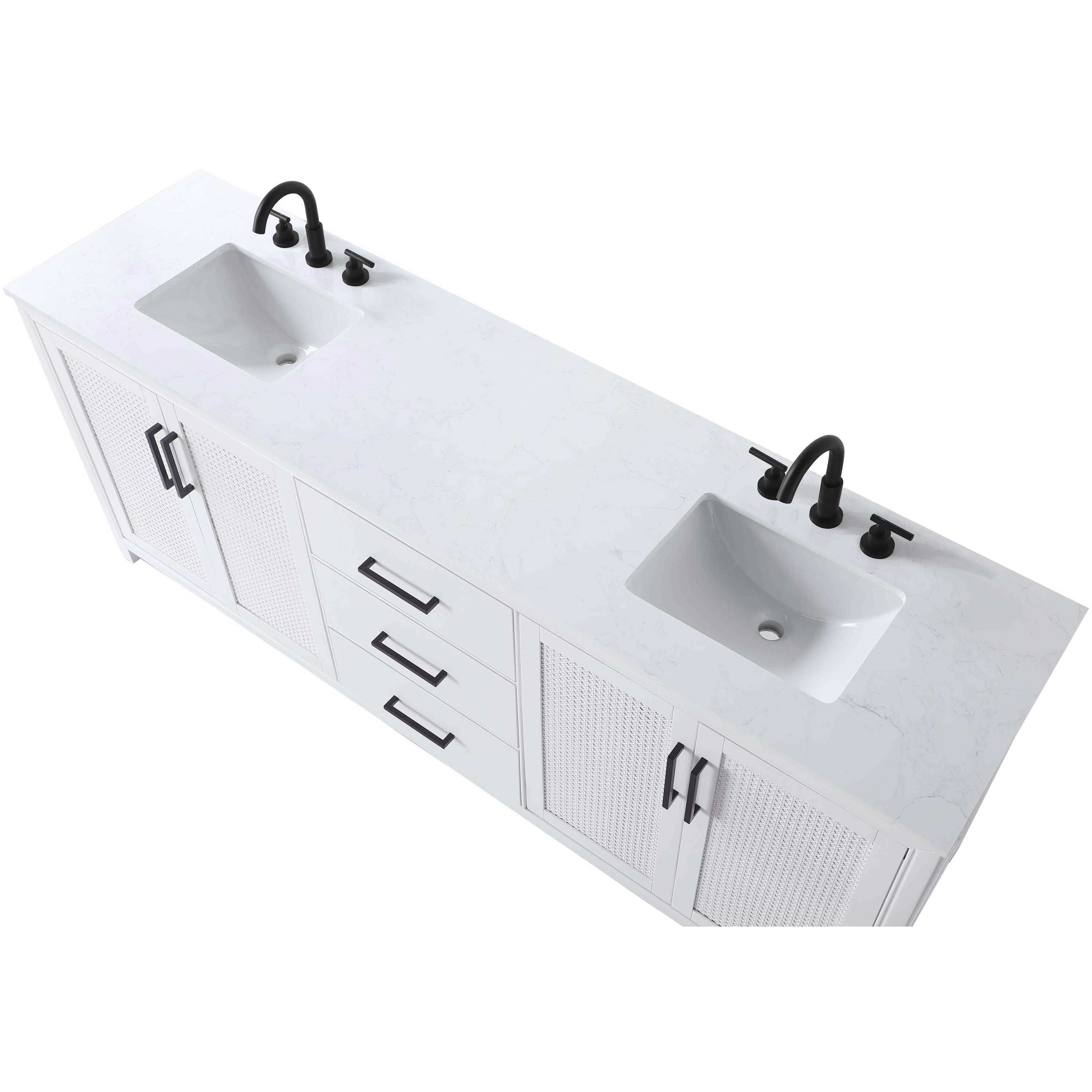 Alina 84 X 34 inch White Bathroom Vanity Cabinet