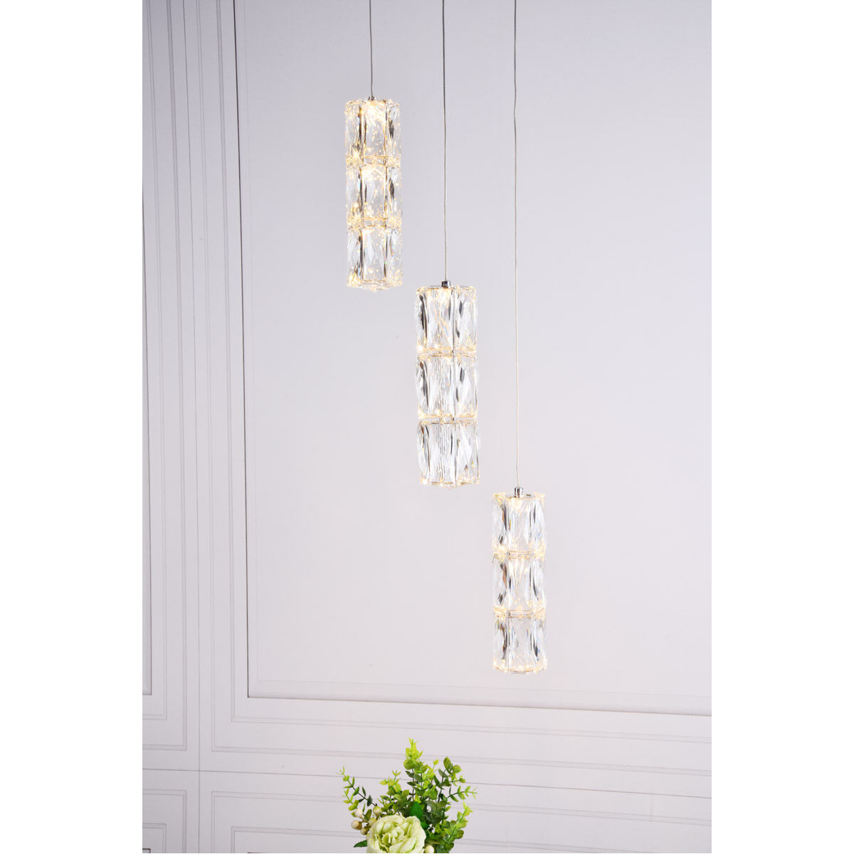 Polaris LED 12 inch Chrome Pendant Ceiling Light