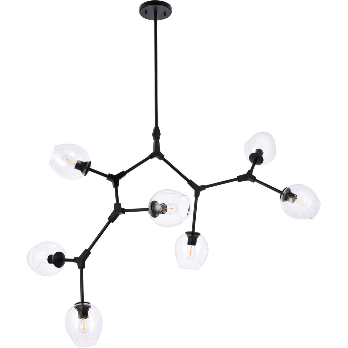 Cavoli 7 Light 57 inch Black Chandelier Ceiling Light
