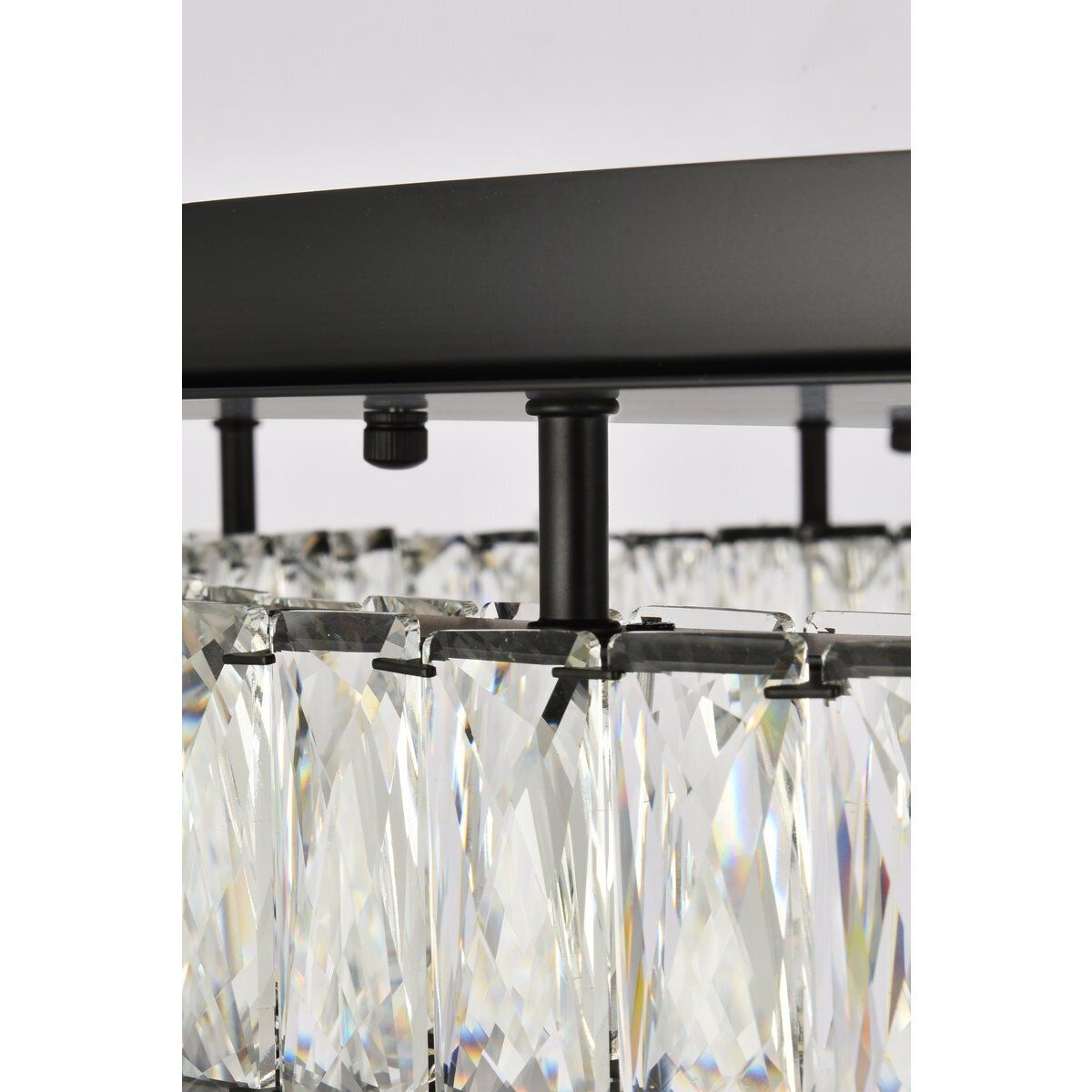 Monroe 1 Light 33 inch Black Flush Mount Ceiling Light