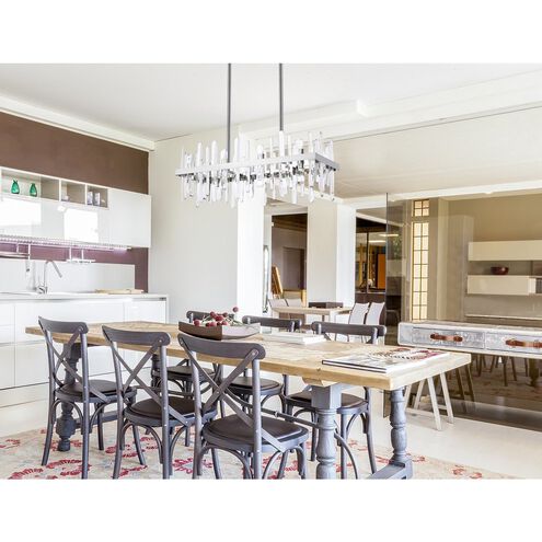 Serena 16 Light 30 inch Chrome Linear Chandelier Ceiling Light