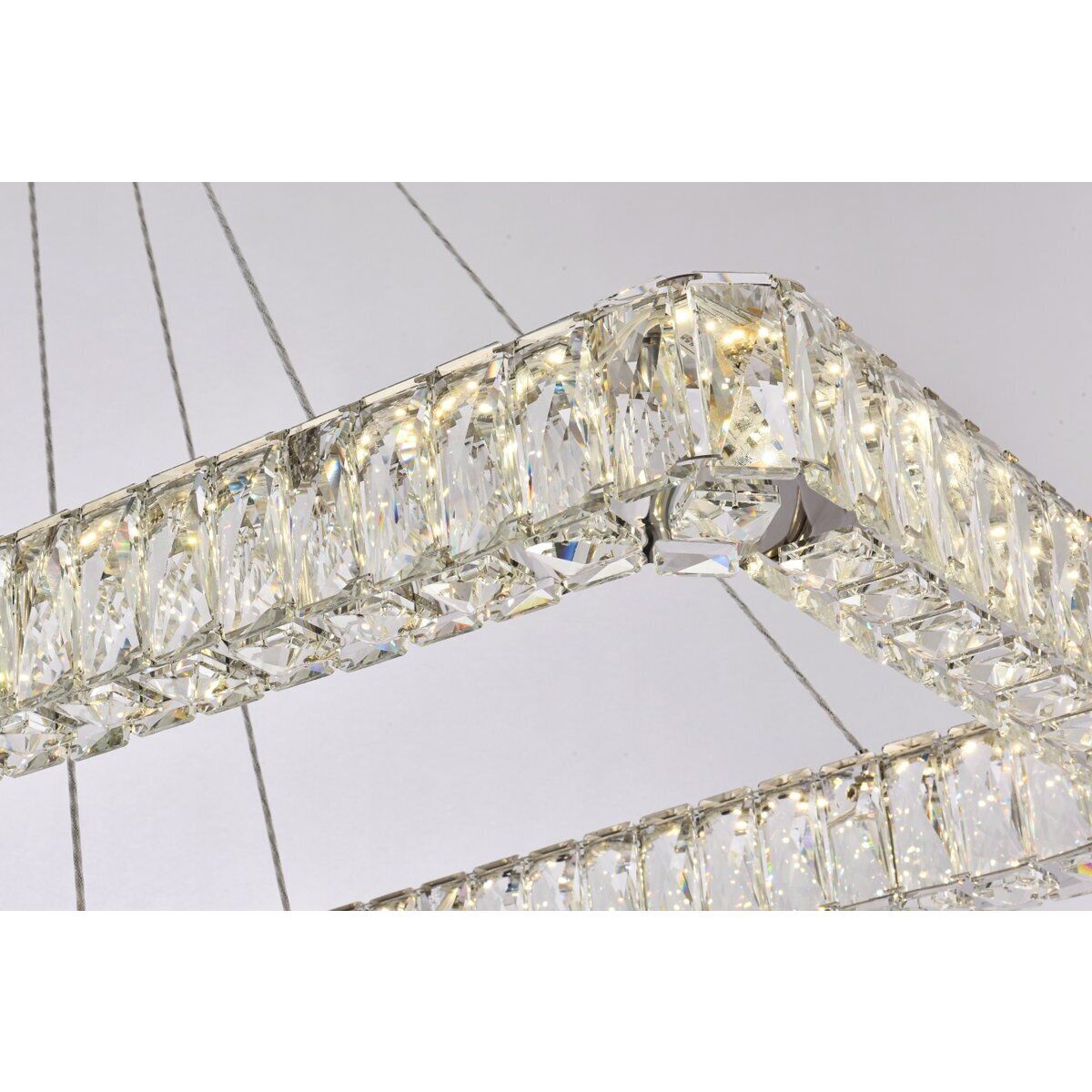 Monroe 2 Light 42 inch Chrome Pendant Ceiling Light