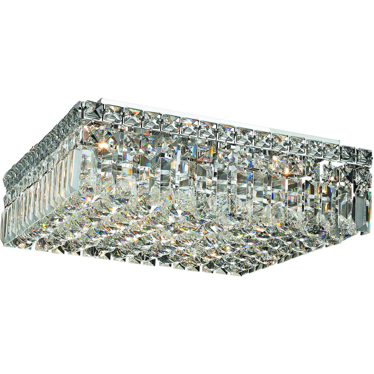 Maxime 6 Light 16 inch Chrome Flush Mount Ceiling Light in Royal Cut