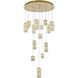 Aston 16 Light 32 inch Satin Gold Pendant Ceiling Light