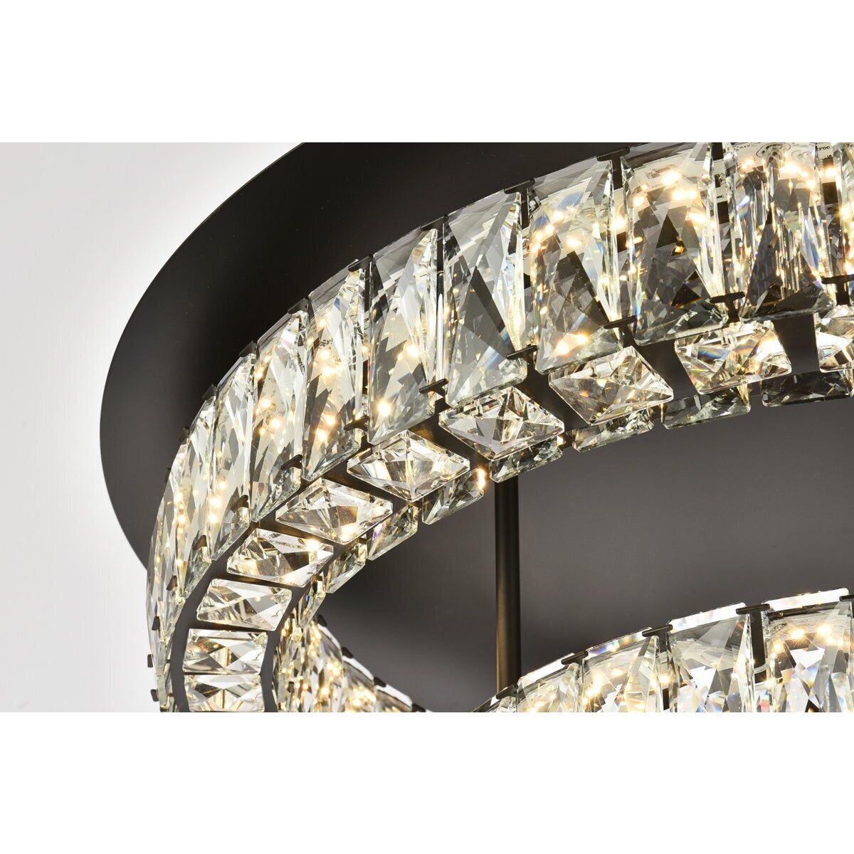 Monroe 2 Light 26 inch Black Flush Mount Ceiling Light